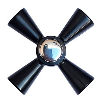 Volante economico PVC negro tipo Chess estria fina x 36 unidades