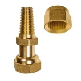 Conexion  para plomo de 1/2 con rosca 1/2 H con tuerca giratoria